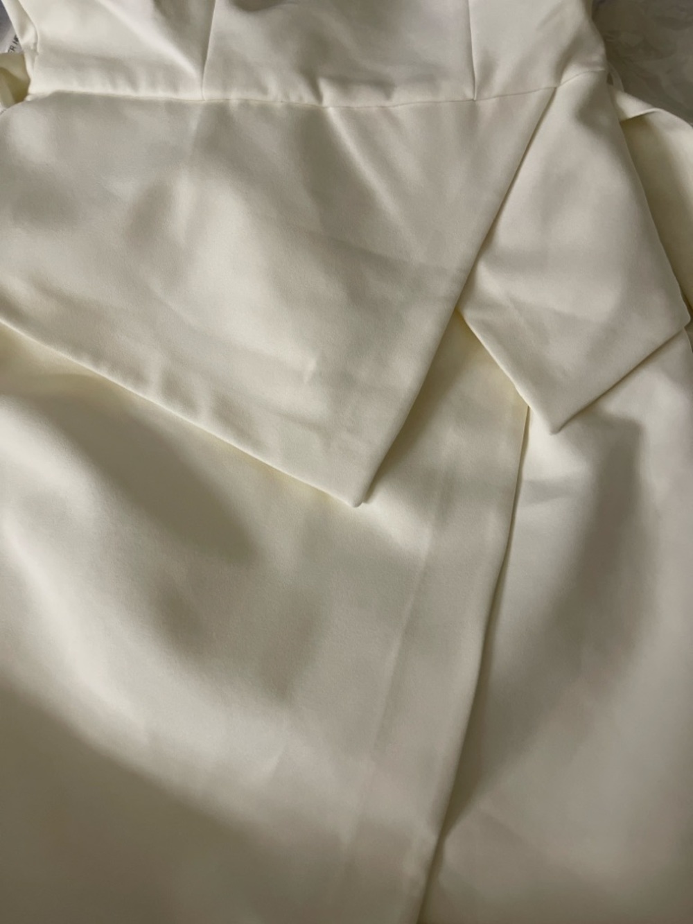 Forever New White One Shoulder Peplum Mini Dress Size 6 - Picture 6 of 7